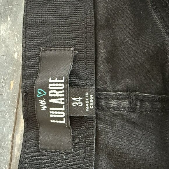 Lularoe Jeans Women 34 Dark Wash Magic Waistband Distressed Skinny Fit High Rise - Picture 7 of 9